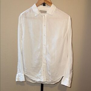 Everlane White 100% Linen Button-Down Shirt Women’s Size 00